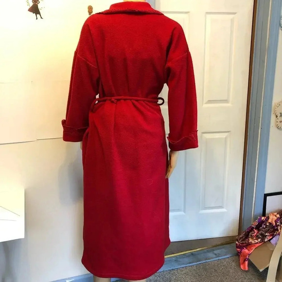 Vintage 90s Bali Studio women Terri Cloth Red bathrobe Nightgown size S - Picture 4 of 10